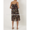 New Fashion Multi Black Shadow Rose Floral Dress Manufacture Wholesale Fashion Women Apparel (TA5292D)